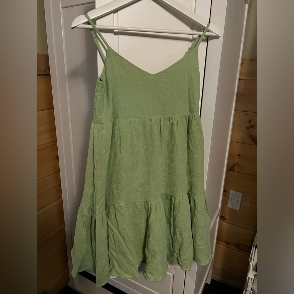 Pink Lily green romper with built in shorts
